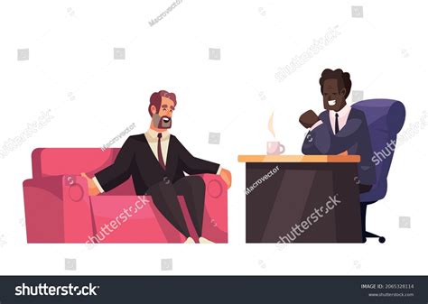 Political Talk Show Composition Guest On Stock Vector Royalty Free