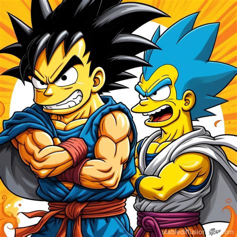 Goku Vs Homero Simpson Prompts Stable Diffusion Online