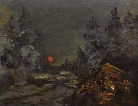 The Camp Fire Painting Constantin Korovin Oil Paintings