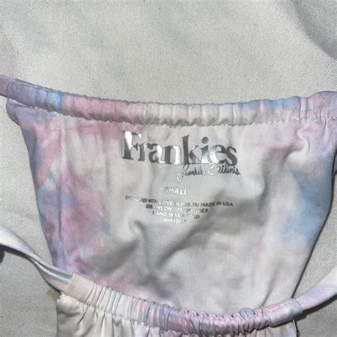 Frankies Bikinis Tie Dye Bikini Small Top Depop