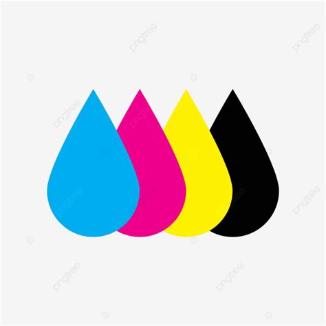 Cmyk Ink Drops Vector Design Element Vector Creativity Element Vector