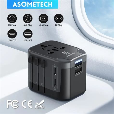 Asome Tech Internat Ionaler Reise Adapter Usb Ladeger T Usb Und Typ