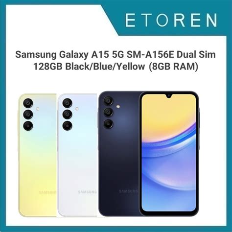 Samsung Galaxy A15 5g Sm A156e Dual Sim 128gb Black Blue Yellow 8gb