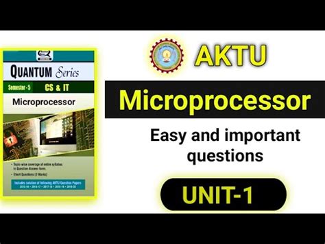 Microprocessor Important Questions Unit 1 Basics For Aktu YouTube