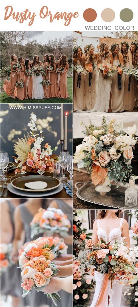 Wedding Color Trends Sunset Dusty Orange Wedding Color Ideas Page