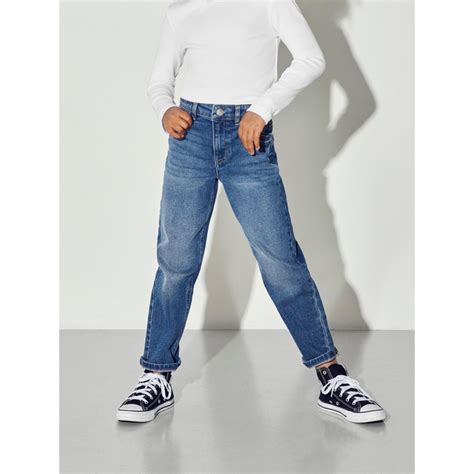 Jean Mom Fit Bleu Enfant Only Wimod