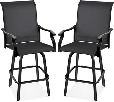 Best Choice Products Set Of 2 Swivel Barstools Bar Height