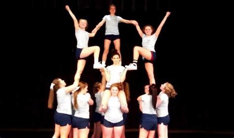 Catoctin High School Cheer Stunt | Cheer stunts, Cheer routines, Cheerleading stunt