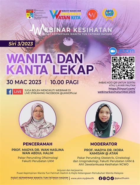 Jemputan Menyertai Webinar Kesihatan Pkwtfh Ncwo Siri Wanita