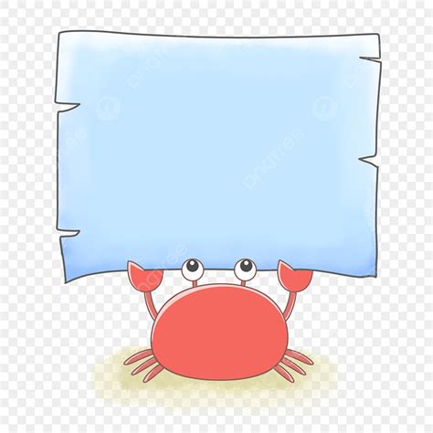 Crabs White Transparent Crab Border Holding Poster Frame Poster