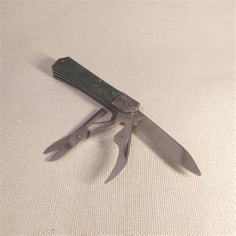 Folding Knife Knife With Scissors Knife Opener Vintage Etsy Vintage