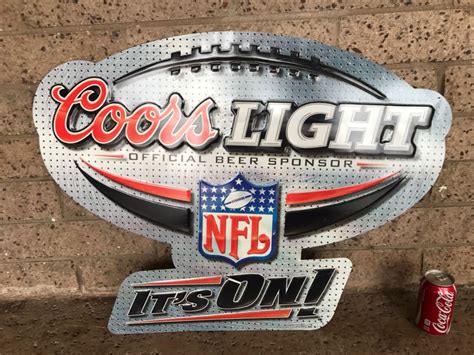 Vintage Coors Light Official Beer Sponsor Nfl Football It S On