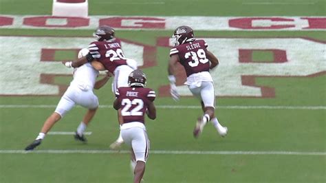 Avery Sledge Returns The Blocked Punt For A Mississippi St Td Espn Video