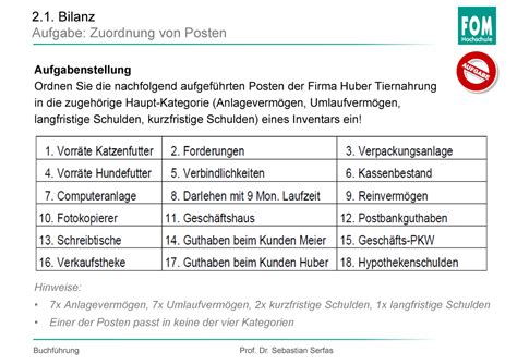 Bu F Aufgaben Block Mit Lsg Bilanz Aufgabe Zuordnung Von