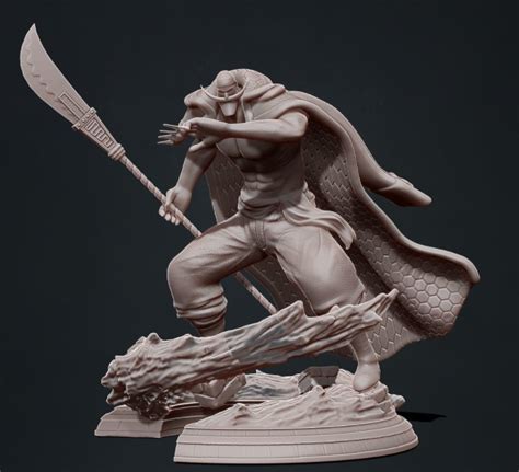 Free 3D File One Piece Whitebeard 3d Print Statue 3D Print Model3D