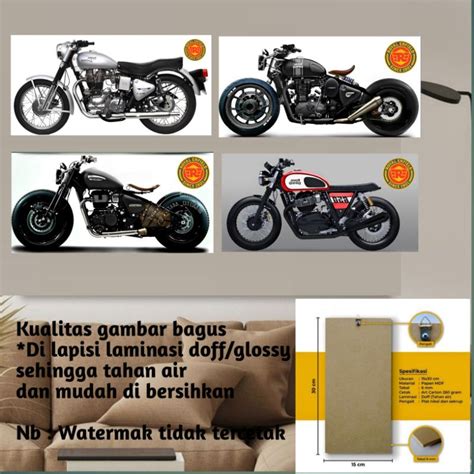 Jual Hiasan Dinding Poster Motor Klasik Royal Enfield Untuk Walldekor