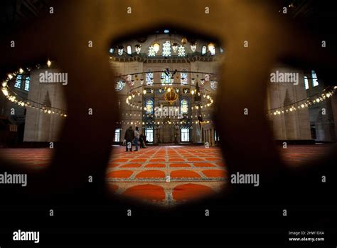 Interiors Of The Suleymaniye Mosque In Istanbul Stock Photo Alamy