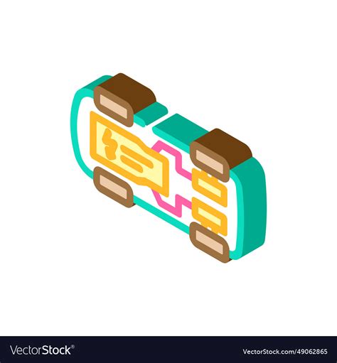 Energy transfer electric isometric icon Royalty Free Vector