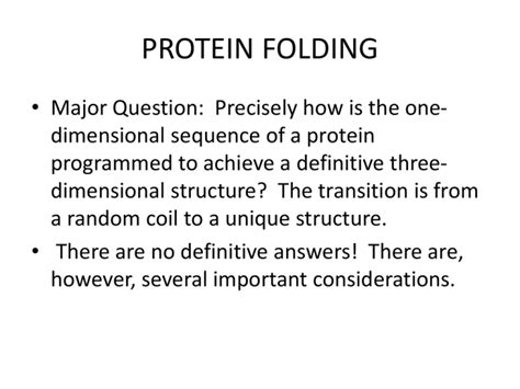 PROTEIN FOLDING