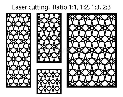 Cnc Laser Geometric Design Stock Illustrations Cnc Laser