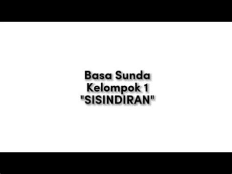 Tugas B Sunda Sisindiran Kelompok Youtube