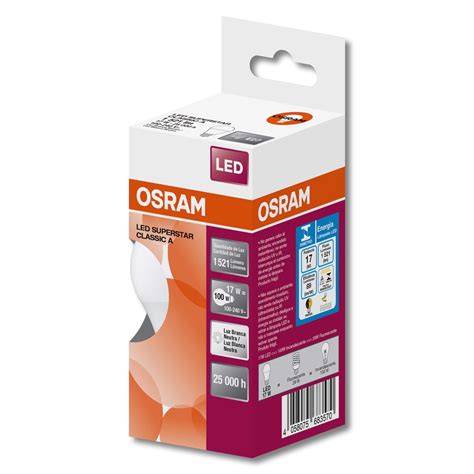 Kit 10 Lampadas Led Cla100 17W 4000K 1521Lm E27 Osram Submarino