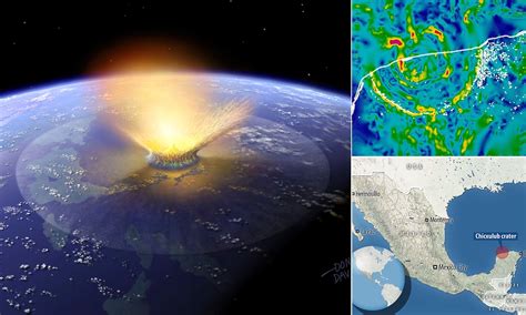 Gulf Of Mexico Crater Chicxulub Crater Map Showing The Location Of