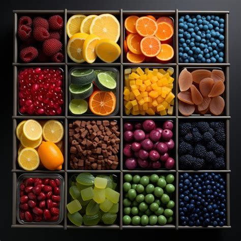 Una Caja Llena De Muchos Tipos Diferentes De Frutas Foto Premium