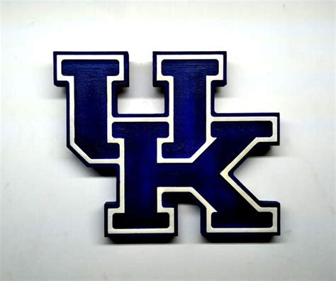 University Of Kentucky Wildcats 3d Logo Wood Engraved And Hand Etsy