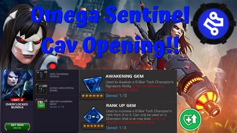 Omega Sentinel Early Access Bundle Feat Cav Crystals Tech 3 4 Gem Marvel Contest Of