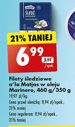 Filety Ledziowe A La Matjas W Oleju Marinero Cena Promocje