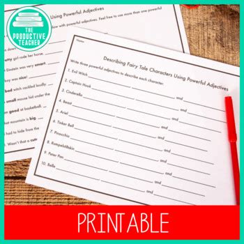 Powerful Adjectives - Creative Writing - Common Core Standards | TpT