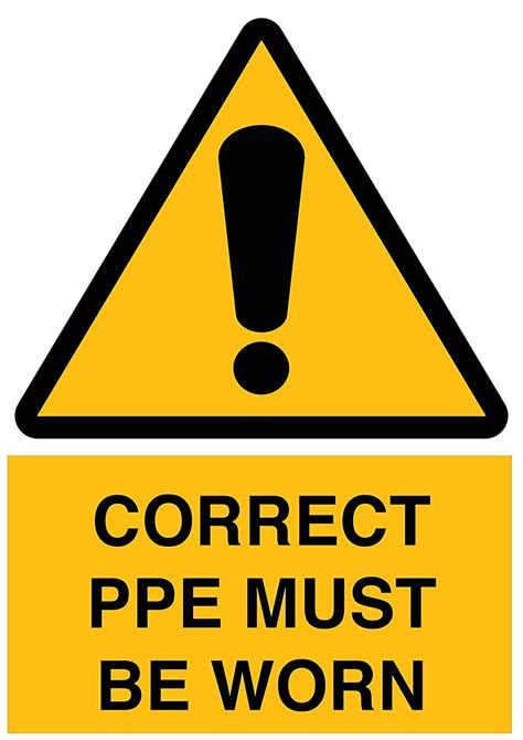 Vinyl Stickers Correct Ppe Must Be Worn Sign R3 Safety And Warning