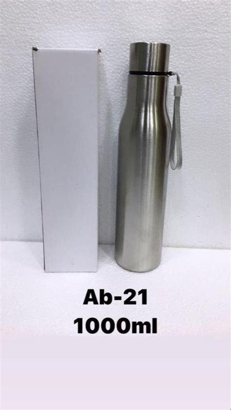 Standard Silver Stainless Steel Water Bottle L Screw Type At Rs