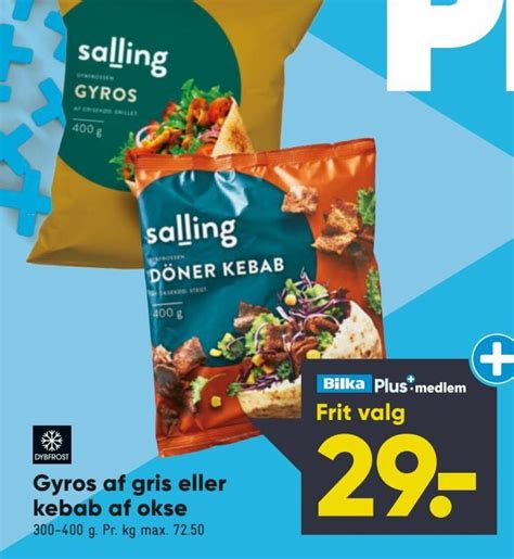 Gyros Af Gris Eller Kebab Af Okse Tilbud Hos Bilka