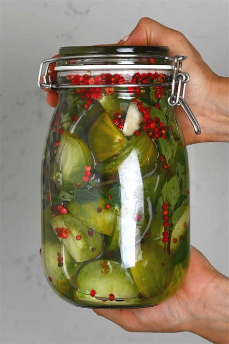 Old Fashioned Pickled Green Tomatoes Recipe | Deporecipe.co