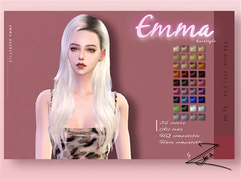 The Sims Resource Emma Hairstyle Zy