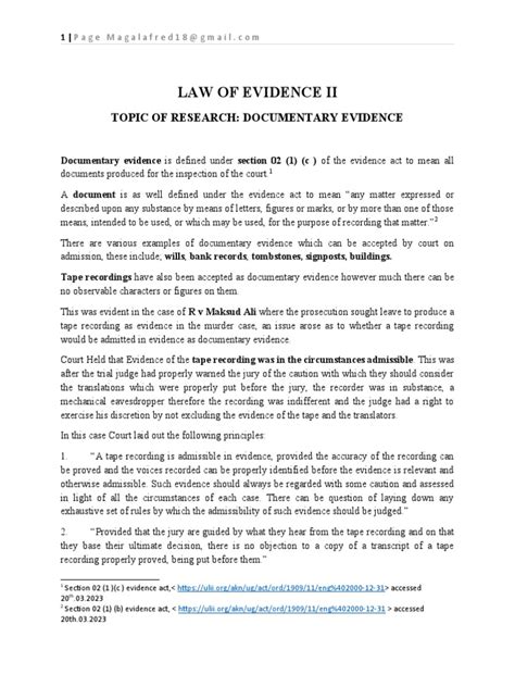 documentary evidence  evidence law parol evidence rule