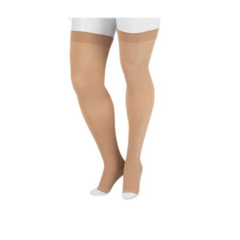 Juzo Beige Open Toe Thigh High Compression Stockings 3512agsb 30 40 Mmhg