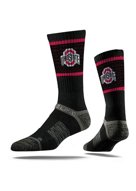 Ohio State Buckeyes Logo Stripe Crew Socks Everything Buckeyes