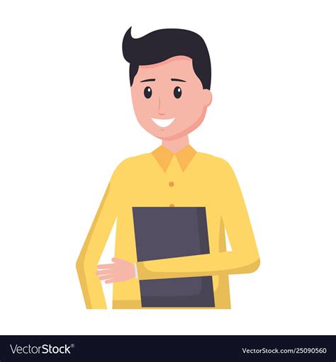 Man character employee Royalty Free Vector Image