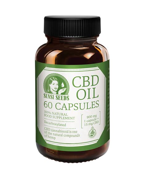 Sensi Seeds Cbd Oil Capsules 15mg High Quality Organic