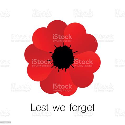 Remembrance Day Also Known As Poppy Day Or Armistice Day Minimalistic ...