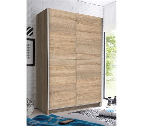 Armoire 2 portes coulissantes L 125 cm FAST imitation chêne Armoire BUT