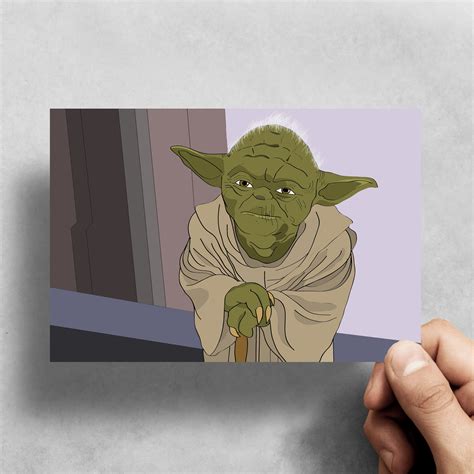 Yoda Star Wars Greeting card Birthday Celebration pop | Etsy