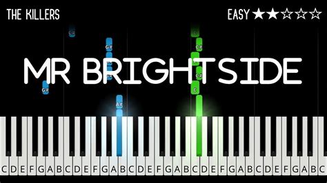 The Killers Mr Brightside Easy Piano Tutorial Youtube