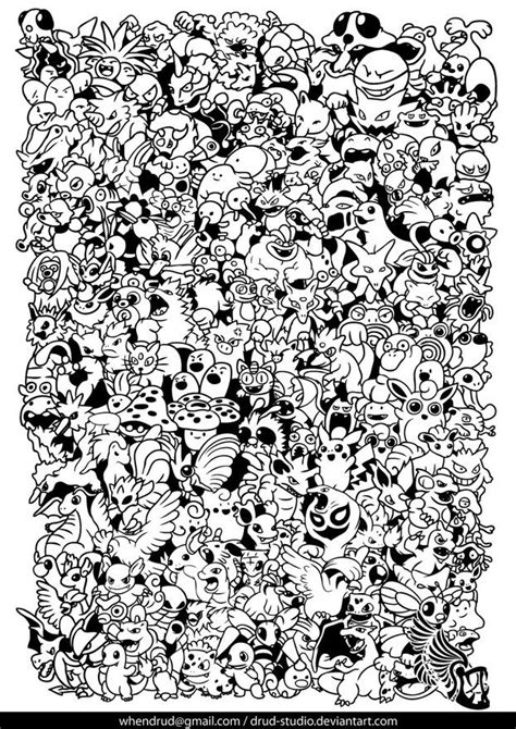 All Pokemon Characters By Drud Pokemon Coloring Pages Pokemon