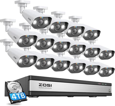 Amazon ZOSI 4K 16CH Spotlight PoE Security Camera System With