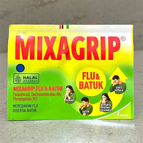 Jual Mixagrip Flu Dan Batuk Hijau 1 Strip 4 Tablet Shopee Indonesia