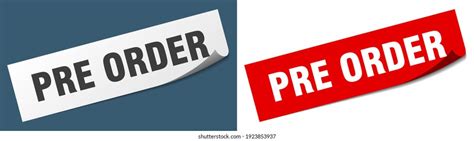 Pre Order Paper Peeler Sign Set Stock Vector Royalty Free